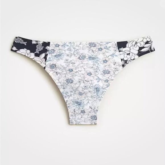 NWT J. Crew High Rise Cheeky Bikini Bottom Mixed Magnolia Floral Size 3X Beach - Picture 1 of 7